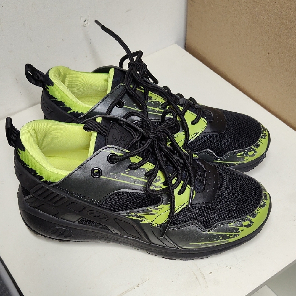 Heelys Black and Neon Green Kids Sneakers